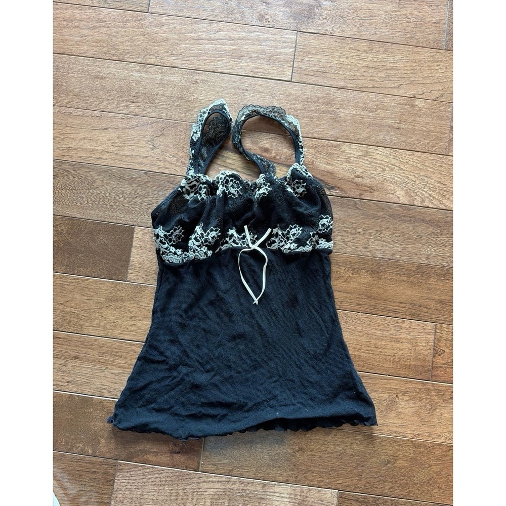 Vintage Gilligan & O'malley mesh cami size Large Coquette Y2K